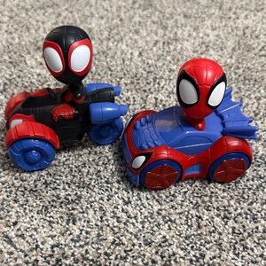 Spiderman Themed Red and Black Toy Cars